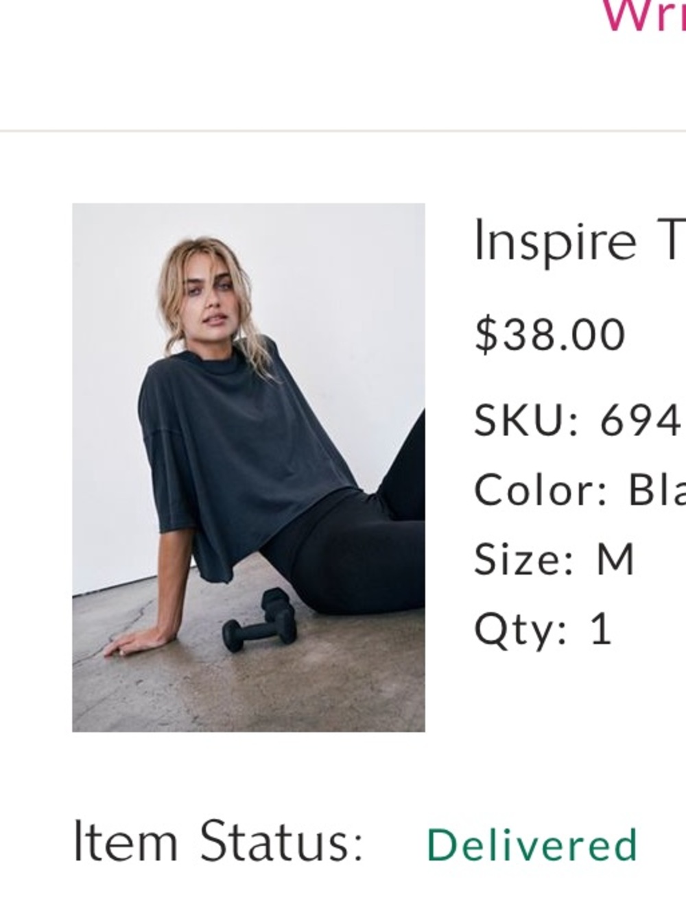 FP Movement by Free People Inspire Tee in Black